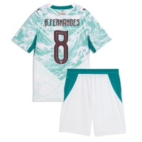 Camiseta Portugal Bruno Fernandes #8 Segunda Equipación Replica Mundial 2026 para niños mangas cortas (+ Pantalones cortos)
